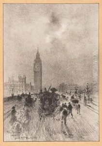 Hiver A Paris by Felix-Hilaire Buhot