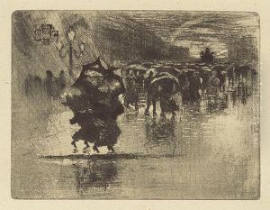 Le Petit Enterrement. by Felix-Hilaire Buhot