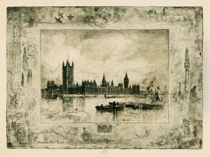 Westminster Palace. by Felix-Hilaire Buhot