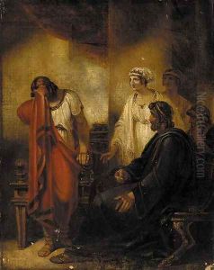 Classical figures in an interior by William Hamilton