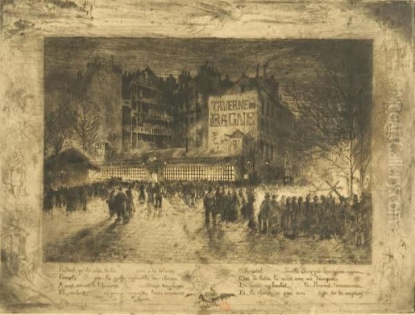 La Place Des Martyrs Et La Taverne Du Bagne Gravure - view 1