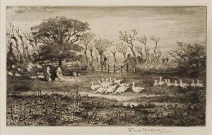 Les Oies by Felix-Hilaire Buhot