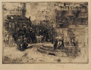 La Place Pigalle by Felix-Hilaire Buhot