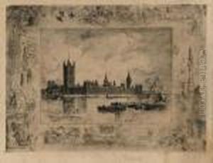 Westminster Palace by Felix-Hilaire Buhot