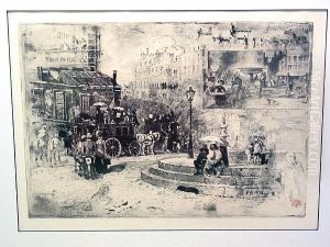 Place Pigalle En 1878 by Felix-Hilaire Buhot