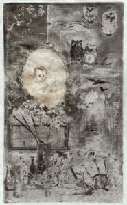 Bapteme Japonais. by Felix-Hilaire Buhot