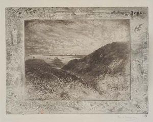 La Falaise--baie De St. Malo by Felix-Hilaire Buhot