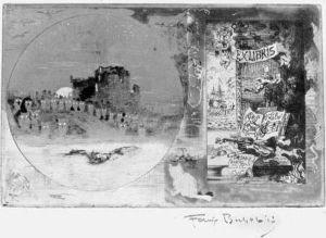 Le Chateau Des Hiboux. by Felix-Hilaire Buhot
