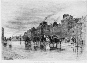 Une Matinee D'hiver Au Quai De L'hotel Dieu