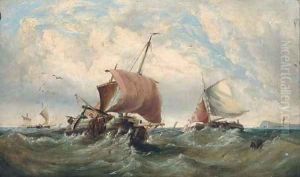 Fishing boats in a swell
