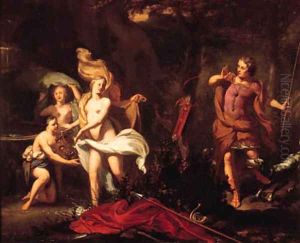 Diana and her nymphs surprised by Actaeon by Gerard Hoet