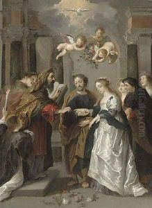 The Marriage Of The Virgin by Willem van, the Elder Herp