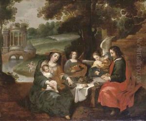 The Rest on the Flight into Egypt by Willem van, the Elder Herp