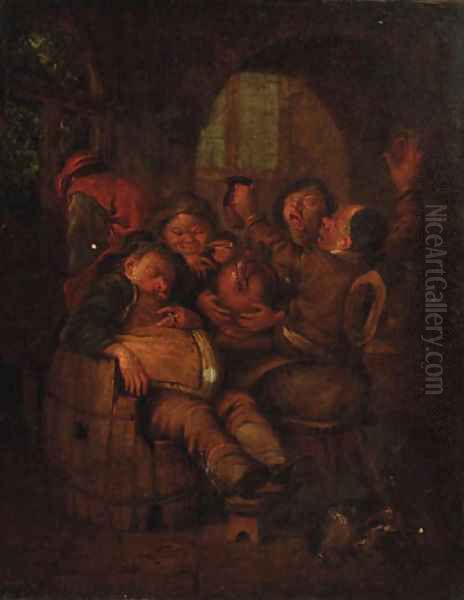Boors drinking in a tavern - view 1