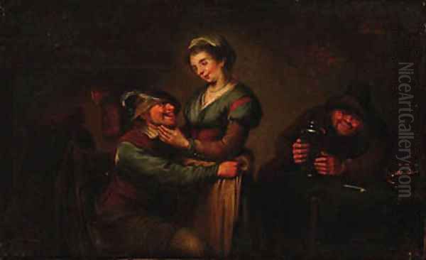 Peasants drinking at an inn - view 1