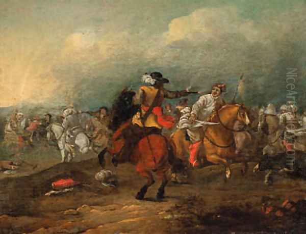 A cavalry engagement - view 1