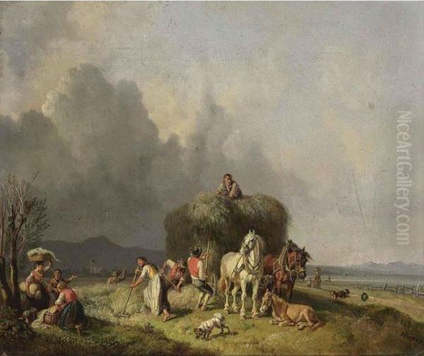 Loading The Hay-wagon - view 1