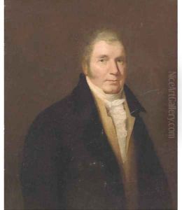 Portrait of a gentleman, half-length, wearing a black coat