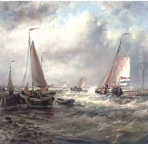 A stiff breeze at the harbour mouth