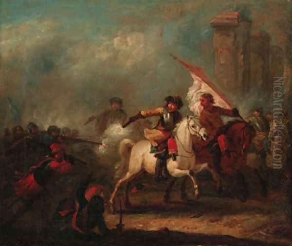 A cavalry skirmish - view 1