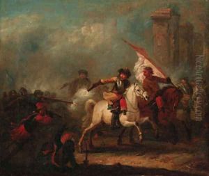 A cavalry skirmish