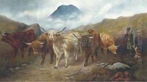 Bringing the cattle down to pasture by Louis Bosworth Hurt