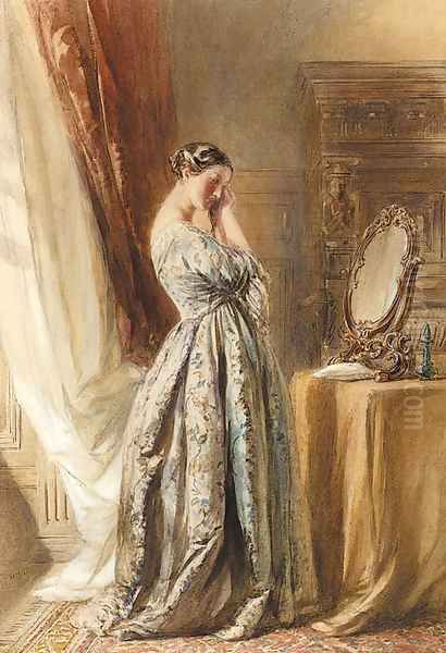 A lady at her toilette - view 1