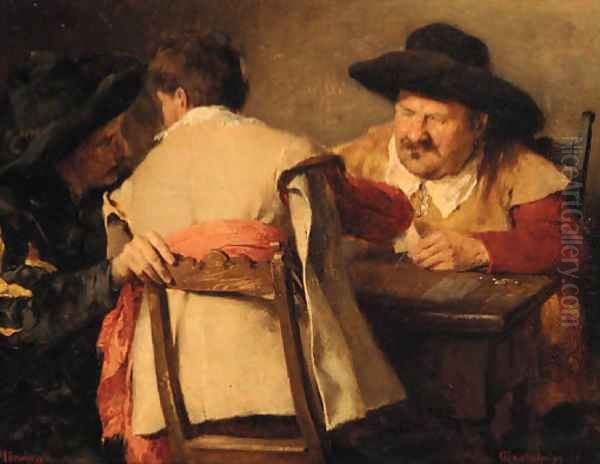 A game of cards - view 1
