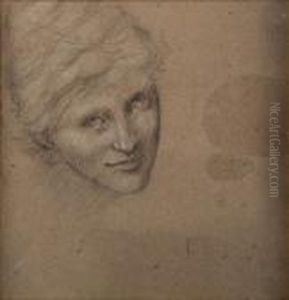 Study For 'the Depths Of The Sea' by Sir Edward Coley Burne-Jones