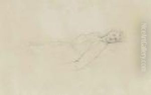 Study For 'the Legend Of Briar Rose: The Rose Bower' by Sir Edward Coley Burne-Jones