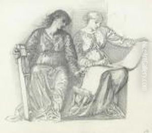 Study For 'music' Inscribed 'ebj' 'to Owl'
