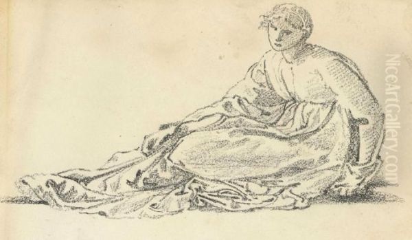 Study Of A Reclining Female Figure - view 1