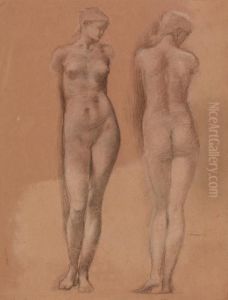 Two Female Nudes by Sir Edward Coley Burne-Jones