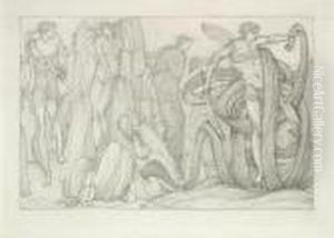 The Rock Of Doom And The Doom Fulfilled by Sir Edward Coley Burne-Jones