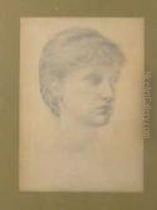 Portrait Of Miss Madeline Wyndham by Sir Edward Coley Burne-Jones