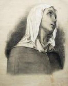 Woman Looking Upwards by Sir Edward Coley Burne-Jones