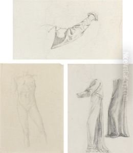 Study Of A Figure In Draped Clothing by Sir Edward Coley Burne-Jones