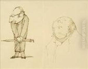 Dr Schwumpff And Dr Mould by Sir Edward Coley Burne-Jones
