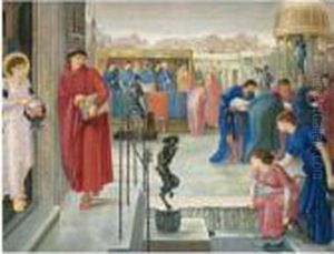 St Theophilus And The Angel: A Legend Of The Martyrdom Of Stdorothea by Sir Edward Coley Burne-Jones