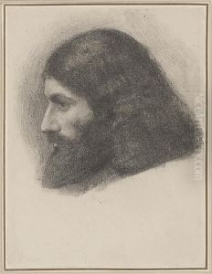 Head Study Of An Armenian Monk, In Profile To The Left by Sir Edward Coley Burne-Jones