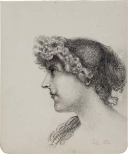 Portrait Study by Sir Edward Coley Burne-Jones