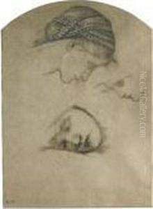 Study Relating To The Council Chamber In The Briar Rose Series by Sir Edward Coley Burne-Jones