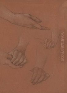 Study Of Hands For The Portrait Of Amy Gaskell