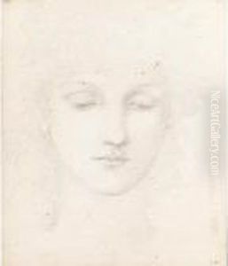 Head Of A Girl by Sir Edward Coley Burne-Jones