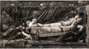 The Rose Bower by Sir Edward Coley Burne-Jones
