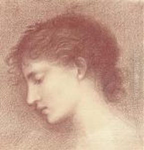 Head-study Of Maria Zambaco, Probably For 'the Wine Of Circe' by Sir Edward Coley Burne-Jones