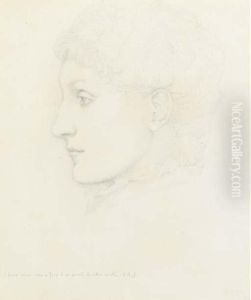 Portrait Of Lady, In Profile To
The Left, Traditionally Identifiedas Georgiana Burne-jones by Sir Edward Coley Burne-Jones