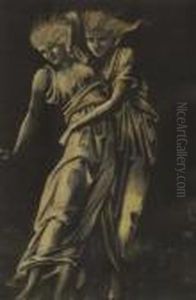Two Figures Embracing by Sir Edward Coley Burne-Jones