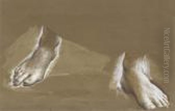 Two Studies Of Feet - view 1