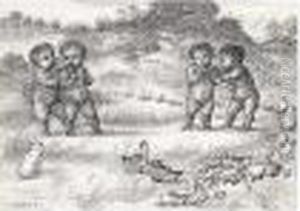 Signed And Inscribed To / L / From Ebj And Also Inscribed March.x by Sir Edward Coley Burne-Jones